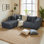 Canapé modulaire 105 po Cloud avec méridienne en L, revêtement en velours côtelé, assise profonde, rembourré par compression, aucun assemblage requis, mobilier moderne pour le salon