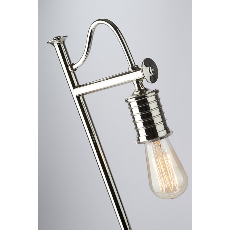 Lampe de table en arche 27" Alessandra, Nickel poli