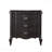Antique Black 3-Drawer Nightstand