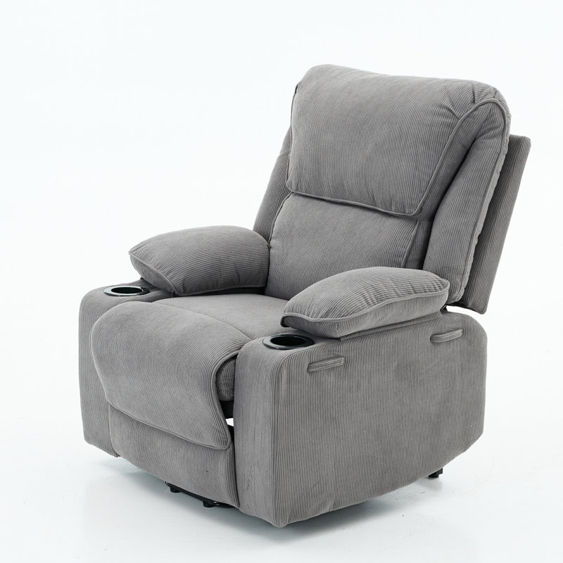 Remote-Controlled Heating And Massage Assistive Recliner For Seniors, Gray