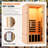 Indoor Infrared Sauna Room, 1260W/120V Canadian Hemlock Wood 1 Person Infrared saunas for Home with 7 Color Therapy Lamp, LCD Control Panel, Foot Heater, Dual Bluetooth Speakers, 32.3x32.3x66.1inch