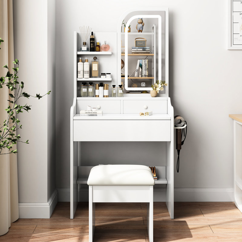 Élégant meuble-lavabo avec lumières et miroir