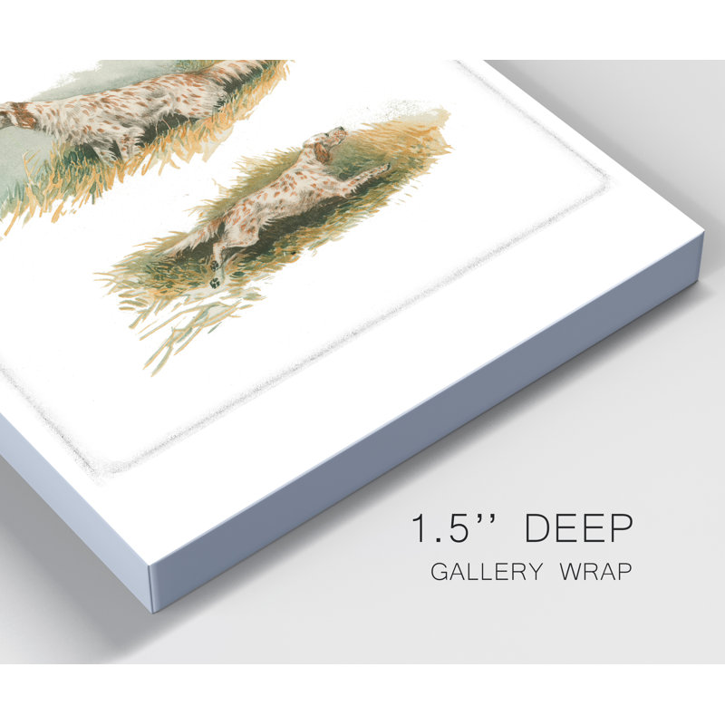 « English setter », reproduction d’art sur toile tendue, H 27 po x l 18 po x P 1 po