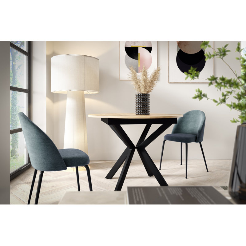 Antrese Round Metal Base Dining Table