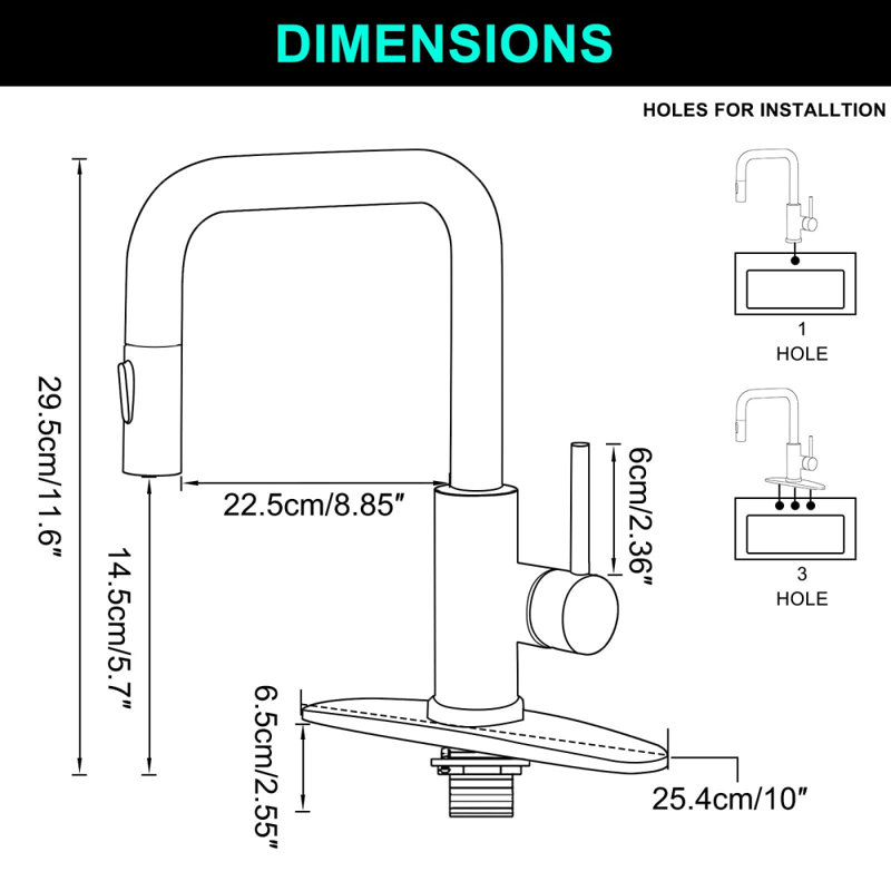 XWSI Pull Out Kitchen Faucet