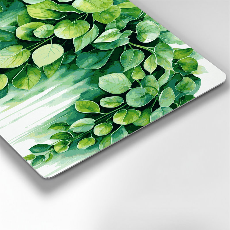«Botanical Pilea», art mural en métal vert, H 20 po x l 30 po