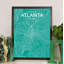 Atlanta City Map - No Frame Print-2039391976