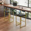 Ensemble de 2 tabourets de bar rembourrés en velours moderne avec repose-pieds et dossier pour la cuisine-1105949574-1105949575
