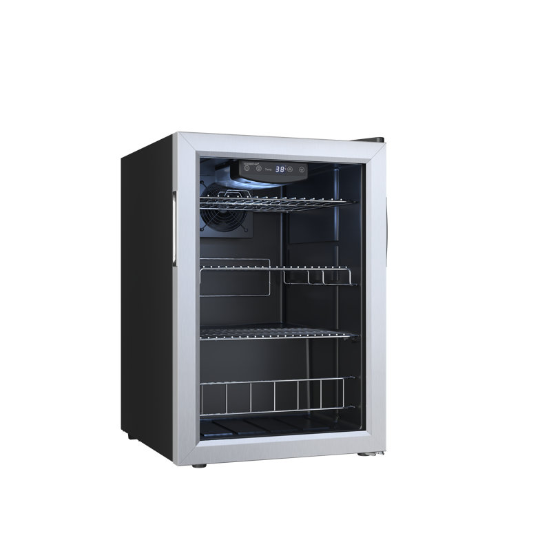 EdgeStar 17'' W Freestanding 80 Cans (12 oz.) Beverage Cooler with Reversible Glass Door