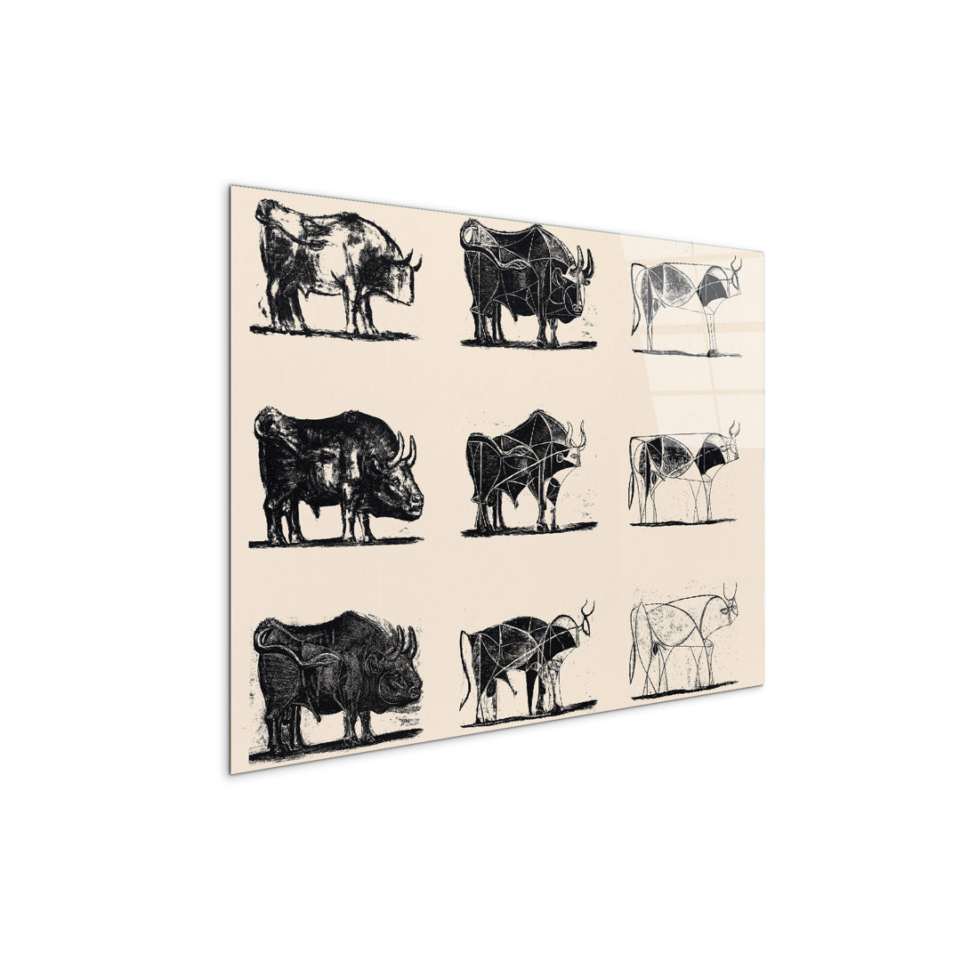 Homage to Pablo by Art Studio 58×78 cm CrystalArt Acrylic Material Glass Effect, Frameless Panel, Lightweight Ready to Hang