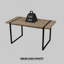 Table de salle à manger rectangulaire moderne et industrielle pour la maison et la cuisine, idéale pour 4 à 6 personnes avec une construction robuste et un entretien facile