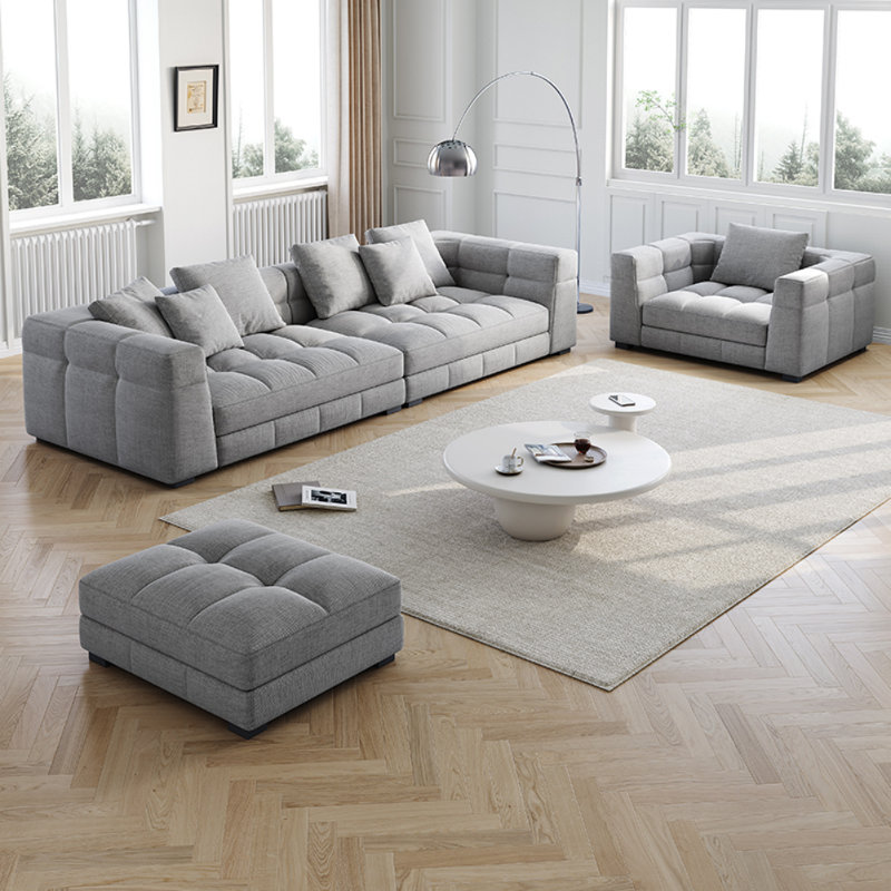 Canapé italien en tissu minimaliste italien, Gris