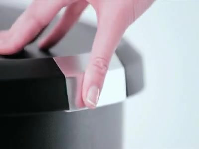 White Plastic Semi-Round Step Trash Can with Steel Pedal