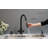 4 in 1 Single Handle Kitchen Faucet with Push Button Dual Spray Mode Pull Down Nozzle Head-59881567