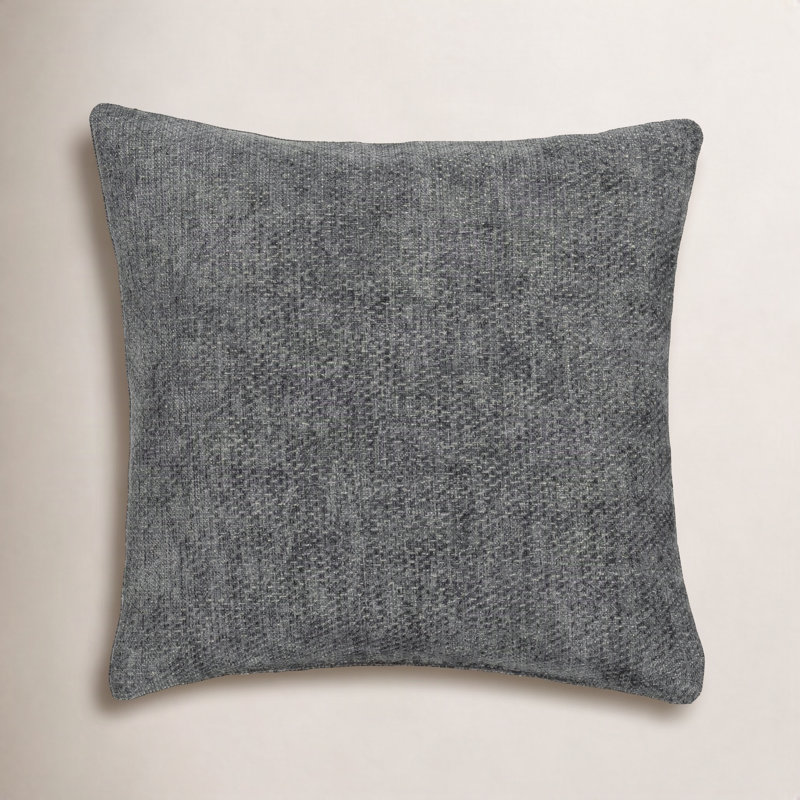 Coussin Serenity, Plumes, 20 po x 20 po, Bleu foncé