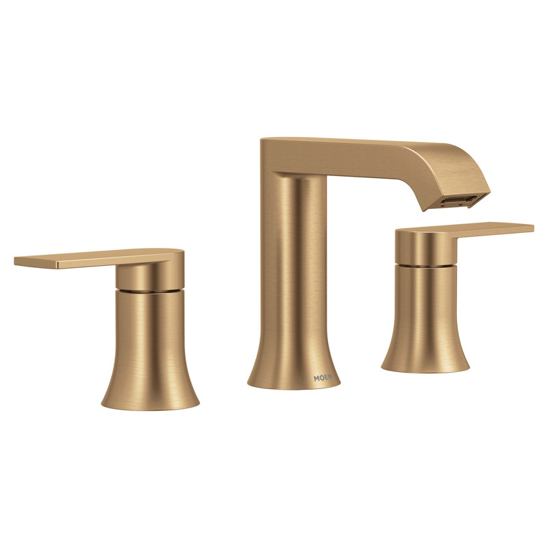 Moen Genta Lx Modern Two-Handle High-Arc Widespread Bathroom Faucet With Drain Assembly, Valve Included
