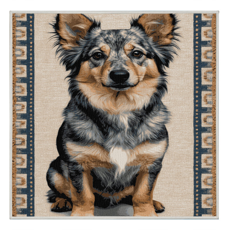  Tapis lavable suédois Vallhund Dogs, Rond 6 pi