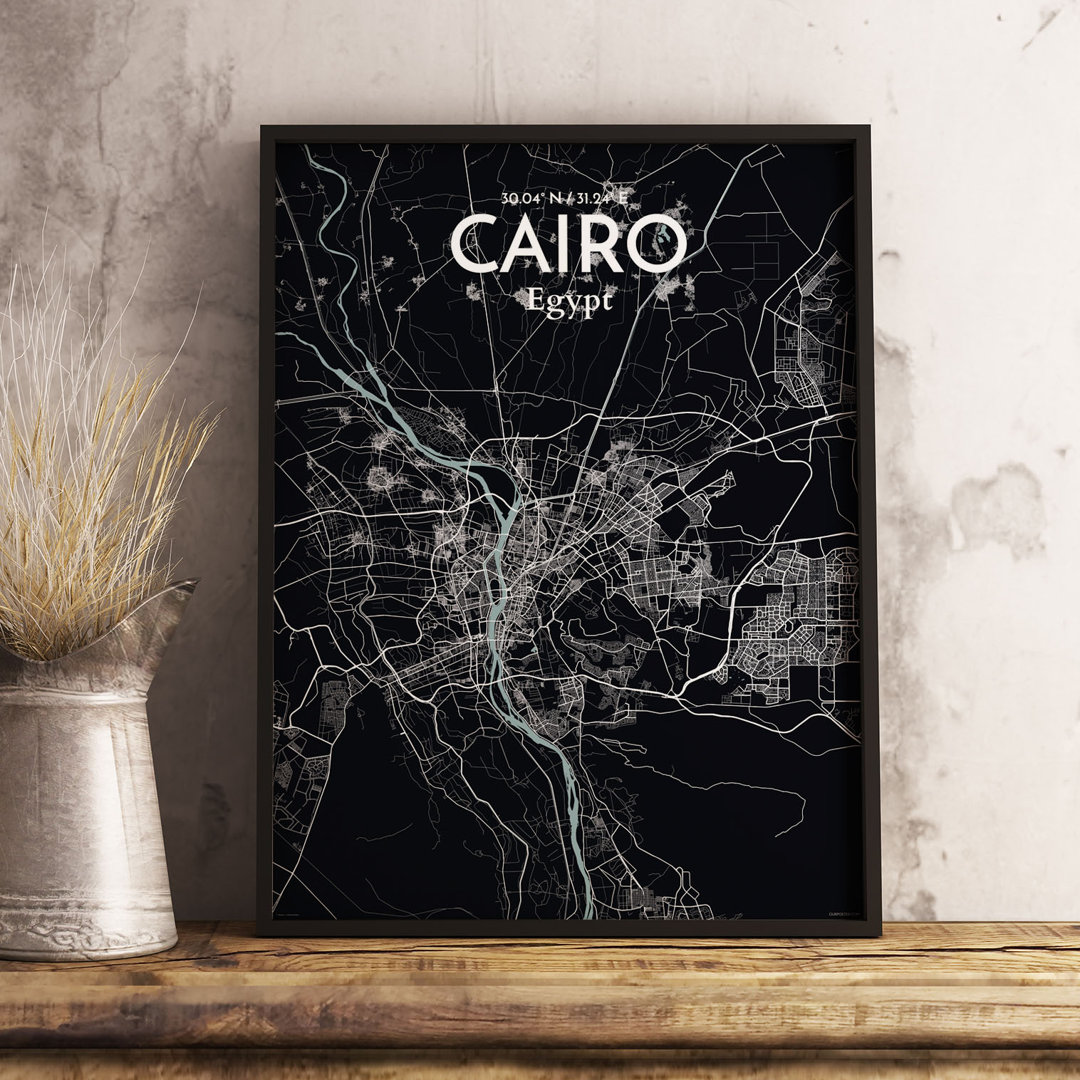 Cairo City Map - No Frame Print