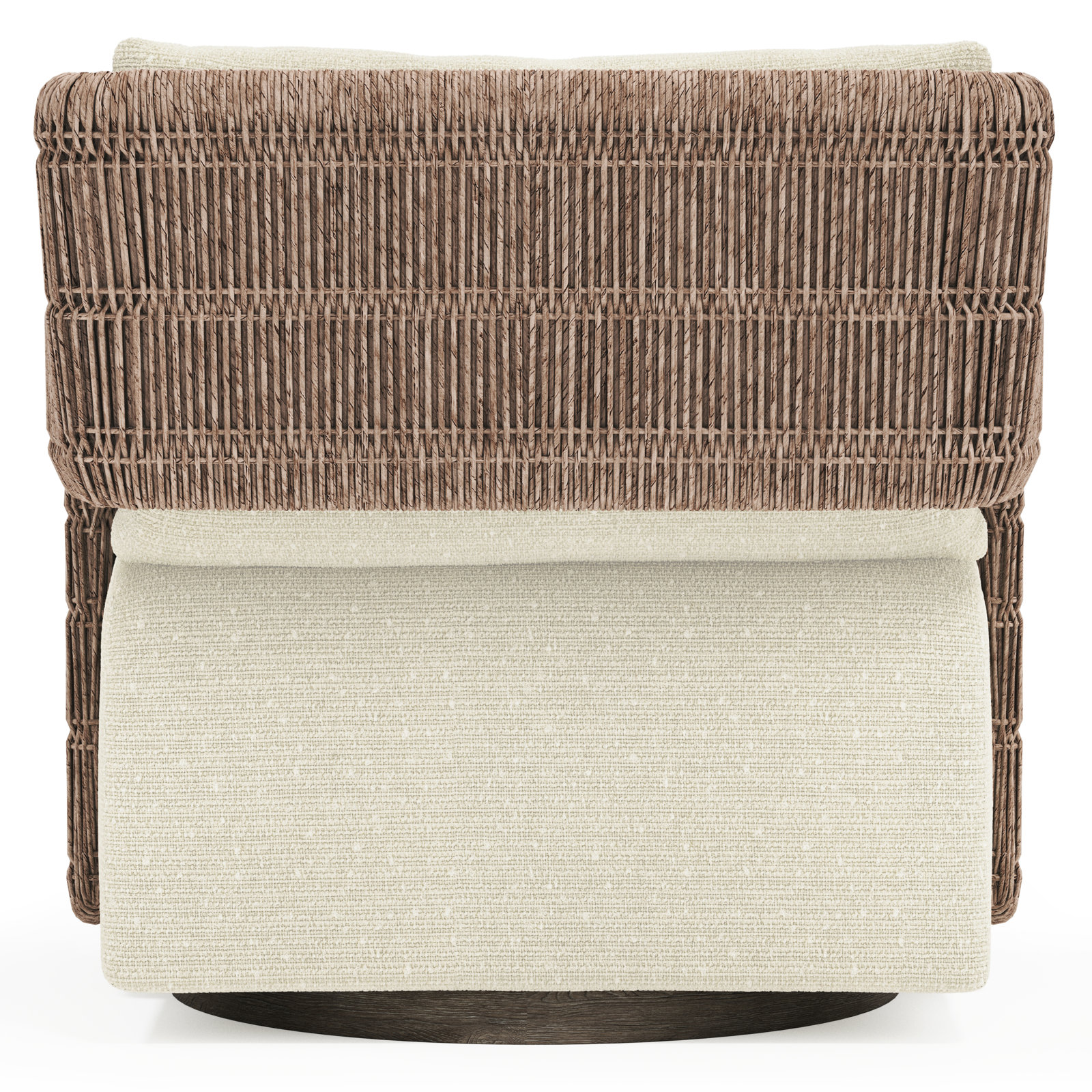 Bernhardt Maldives Outdoor Swivel Chair, Cream