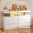 6 Drawer Dresser with Charging Station and LED Lights-258703922