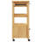 vidaXL Kitchen Trolley MONZA 18.9"x15.7"x34.8" Solid Wood Pine-1835410083