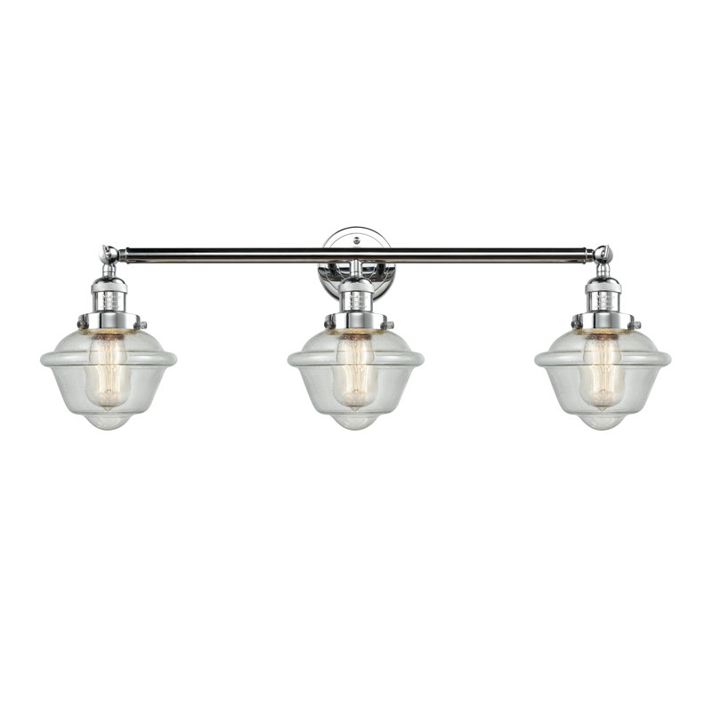 Anthony 3 - Light Dimmable Vanity Light, 60 Watt Vintage Incandescent Bulb, Seedy, Polished Chrome