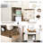 30" Farmhouse White Sideboard – Rustic Barn Door Storage
