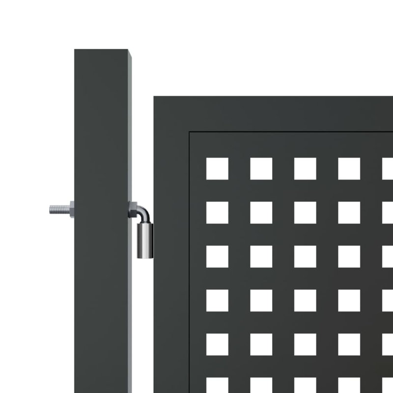 Ebern Designs Garden Gate Anthracite , 300cm H x 125cm W x 2.4cm D
