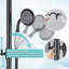 Matte Black Shower Faucet System Exposed Rain Shower Head Combo with Tub Spout