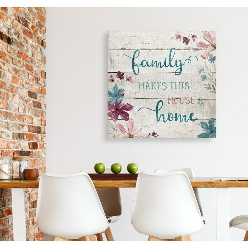 Toile tendue family home-gallery, H 10 po x l 10 po x P 1,5 po