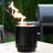 Black Stainless Steel Wood Burning Fire Pit