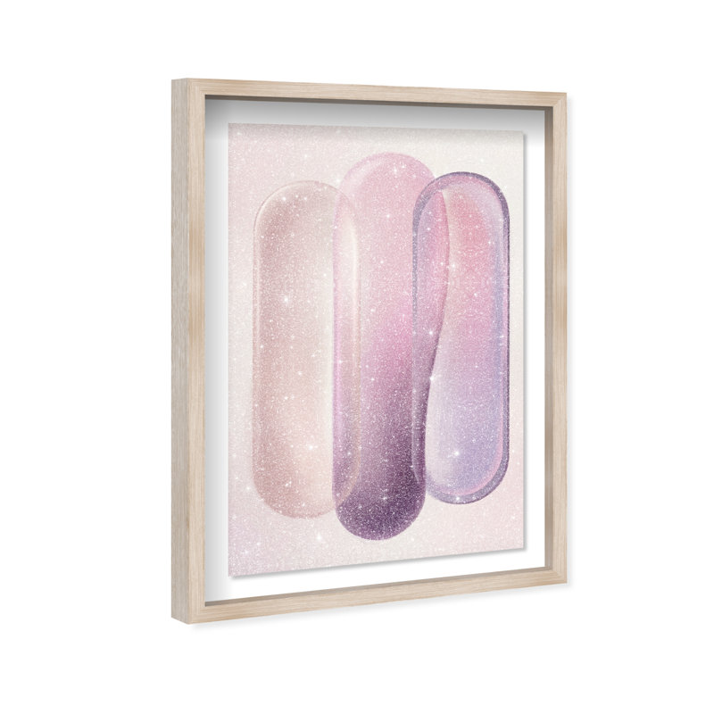 Berry Layers Print by Oliver Gal, 31.5"H x 21.5"W, Natural Oak Shadowbox