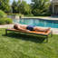 Lit de jour ergonomique inclinable pour le patio avec dossier réglable à 6 positions - Chaise longue d'extérieur pour la plage ou la cour-428859713