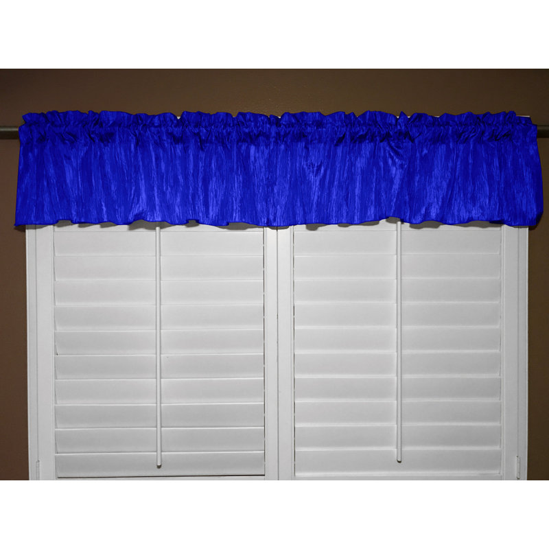 Shivonni Tailored Window Valance, 54" W x 32" L, Royal Blue