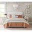 Coral King/cal King 6-piece Cotton Percale Quilt Set With Chic Decorative Pillows-122941017