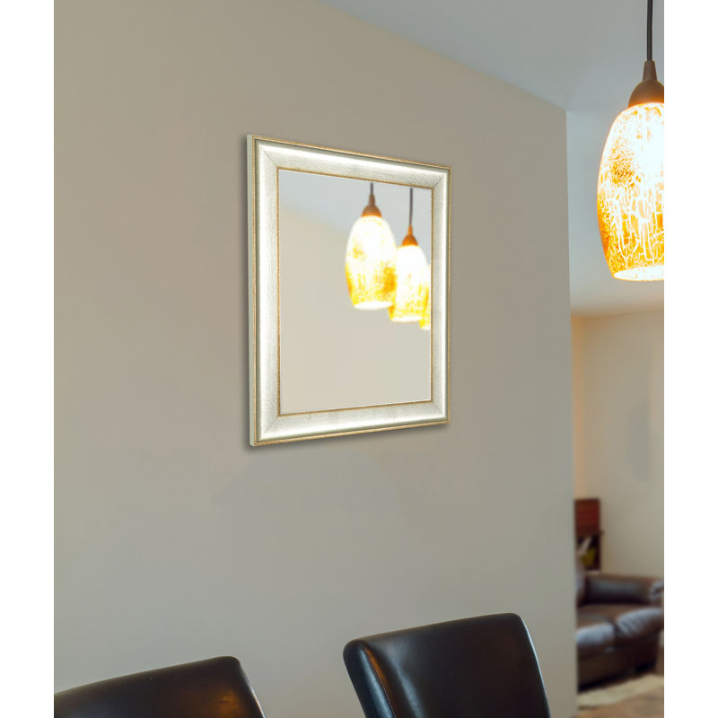 Miroir d'appoint Dematteo, H 57 po x l 37 po, Argent