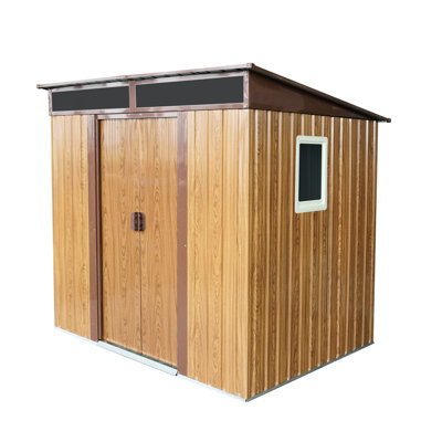 6 X 5Ft Metal Storage For Lawn With Ventilation Design - Fresh Air 6Ft Shed Patio To Elements
