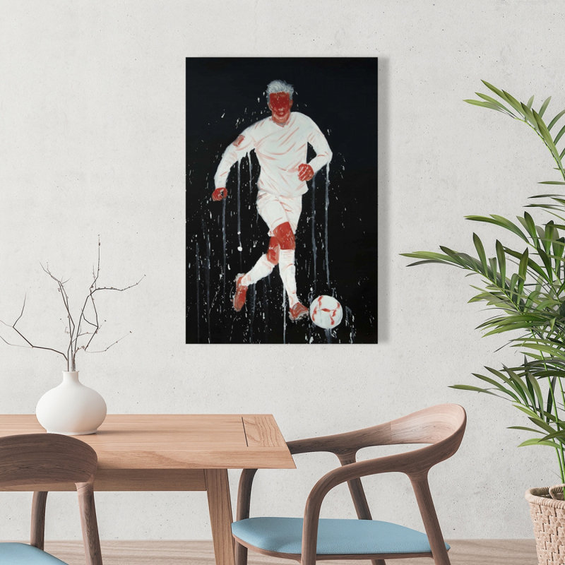 «Soccer Player - Red Man», art sur toile pour la décoration intérieure