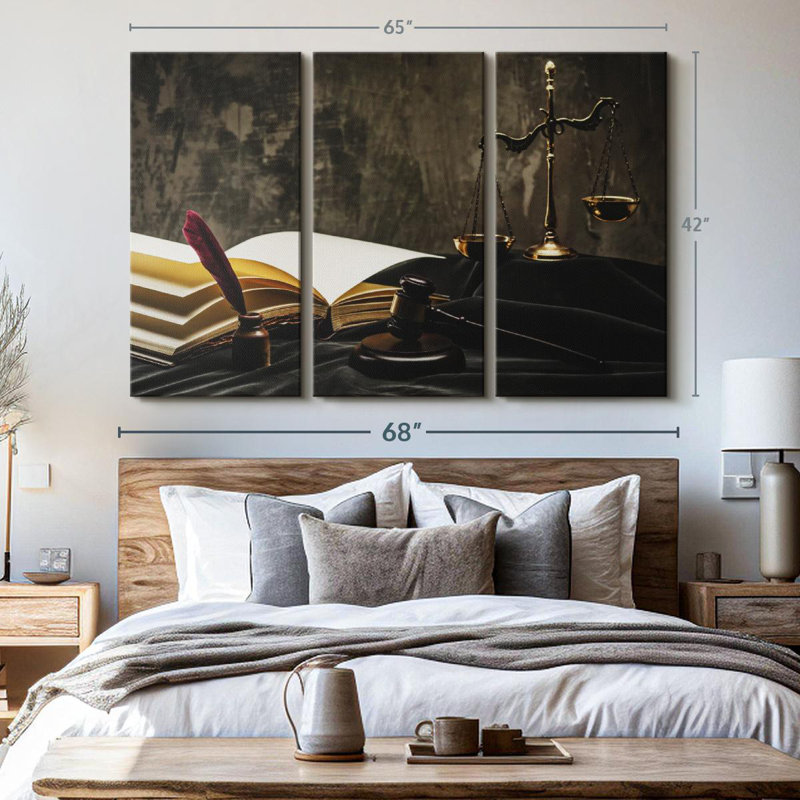 «Judge Mallet And Books» sur toile, H 42 po x l 65 po x P 1,25 po