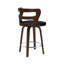 Tabouret de comptoir pivotant rembourré avec structure en bois manufacturé Deshunda (ensemble de 2)-2001573787