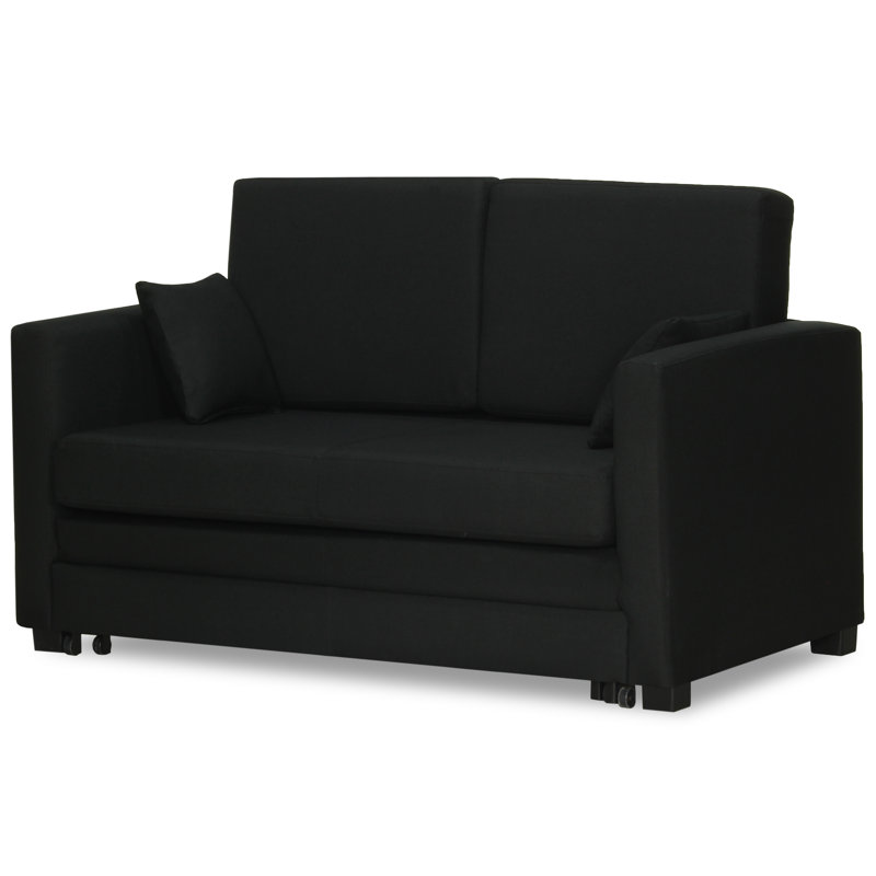 Ash Hill 2 Seater Sofa Bed, Black