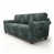 Velours vert antique