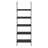 Bookshelf, Bookcase, Etagere, Ladder, 5 Tier, 72"H, Office, Bedroom, Marble Look Laminate, Black Metal, Contemporary, Modern-925170285