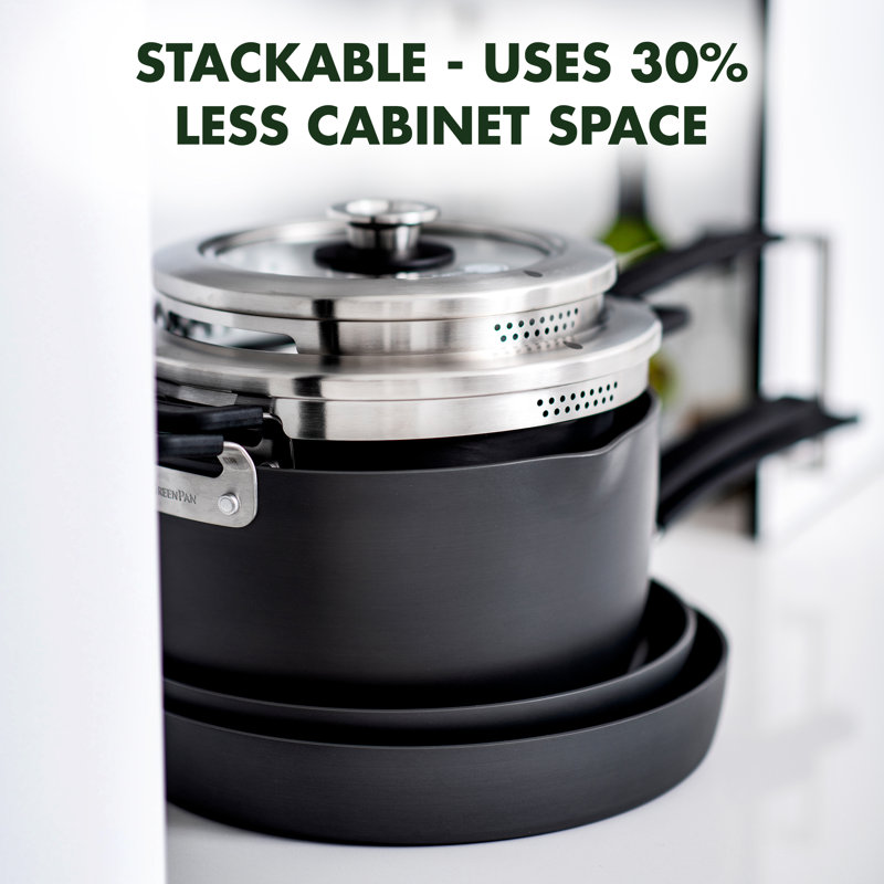 GreenPan Levels Healthy Ceramic Nonstick 6 Piece Cookware Set