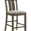 Chaises de salle à manger rembourrées rustiques à hauteur de comptoir 2 pièces