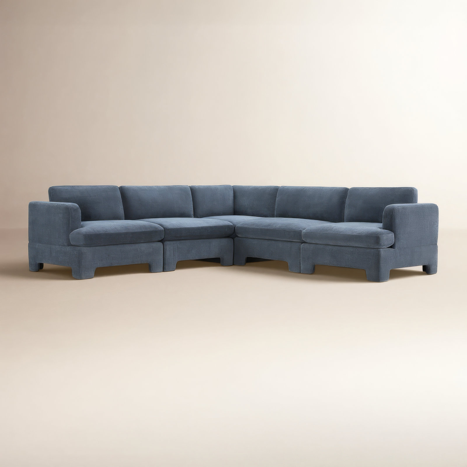 Jolie Modular Sectional, Selene Indigo Performance Chenille