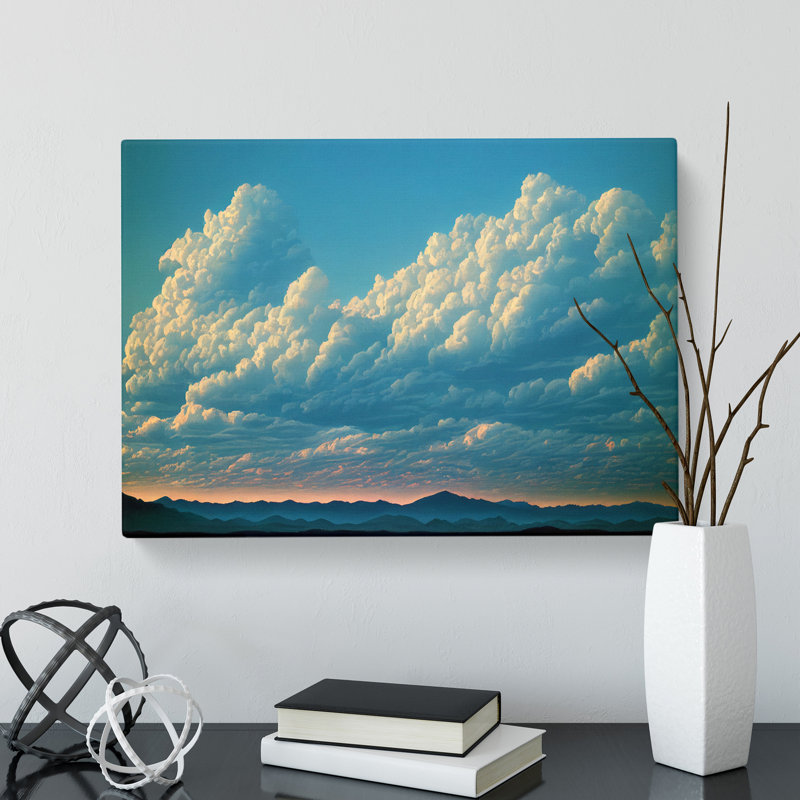 Quirky Clouds - Wrapped Canvas, 40cm H x 60cm W x 3cm D
