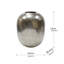 Vase décoratif en aluminium 13 "avec finition argent brossé 13" pour maison de style contemporain  -1165793690