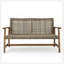 Causeuse en bois et osier Hampton avec structure en acacia durable, parfaite pour la détente en plein air et l'esthétique naturelle-944228597