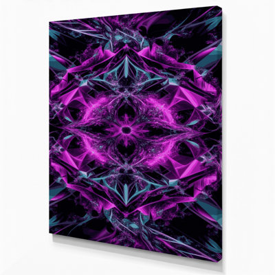 Digital Abstraction 88 Purple Canvas Wall Art